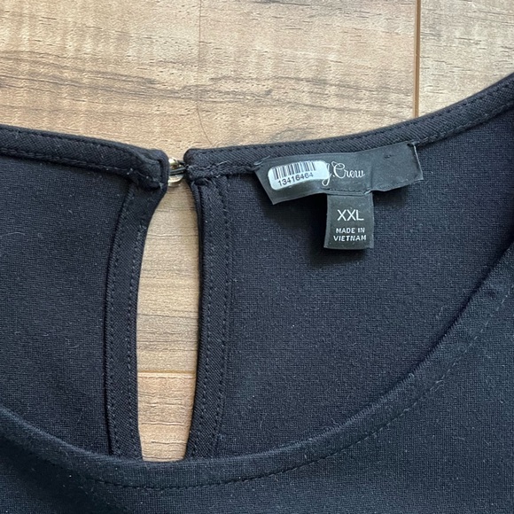 J. Crew Ponte Puff Sleeve Top Black XXL - Picture 6 of 6